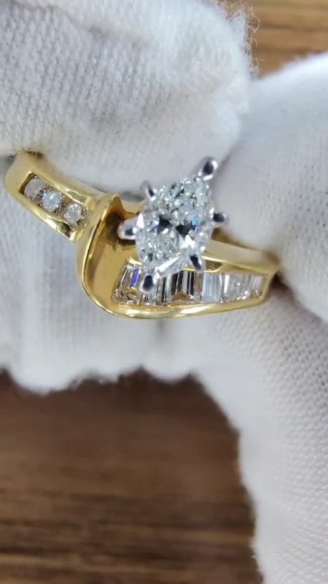 .30ct Natural Marquise Diamond Ring 14kt gold *v - 3