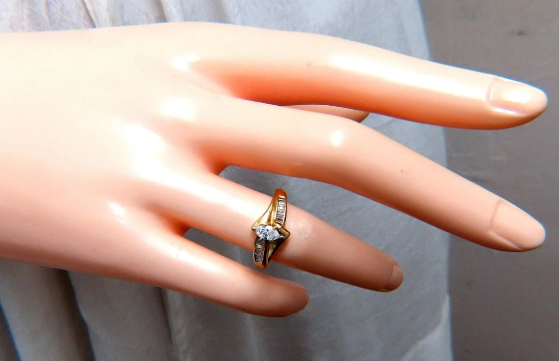 .53ct Natural Marquise Cut Natural Diamond Ring 14kt. Raised *v - 7