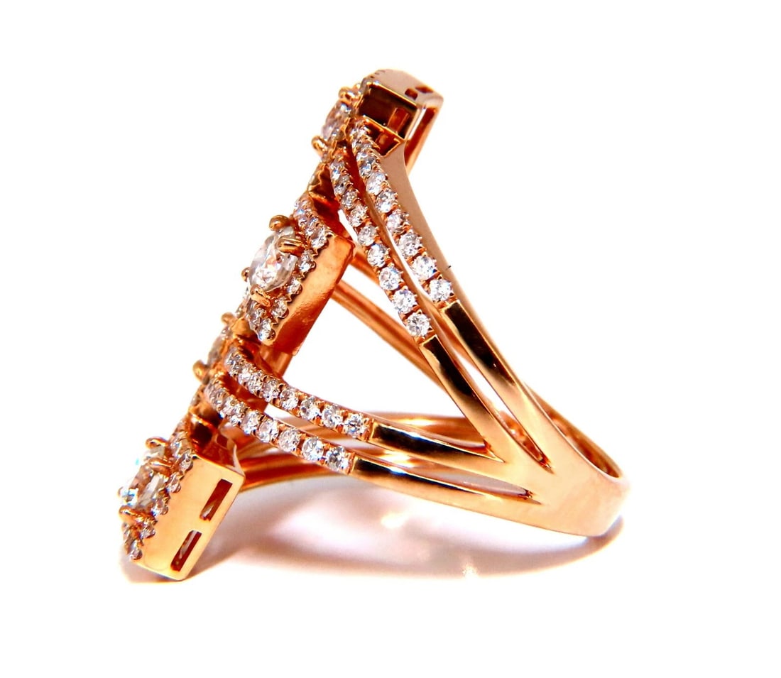 2.20ct Natural Diamonds Cluster Wrap Ring 18kt gold** - 5