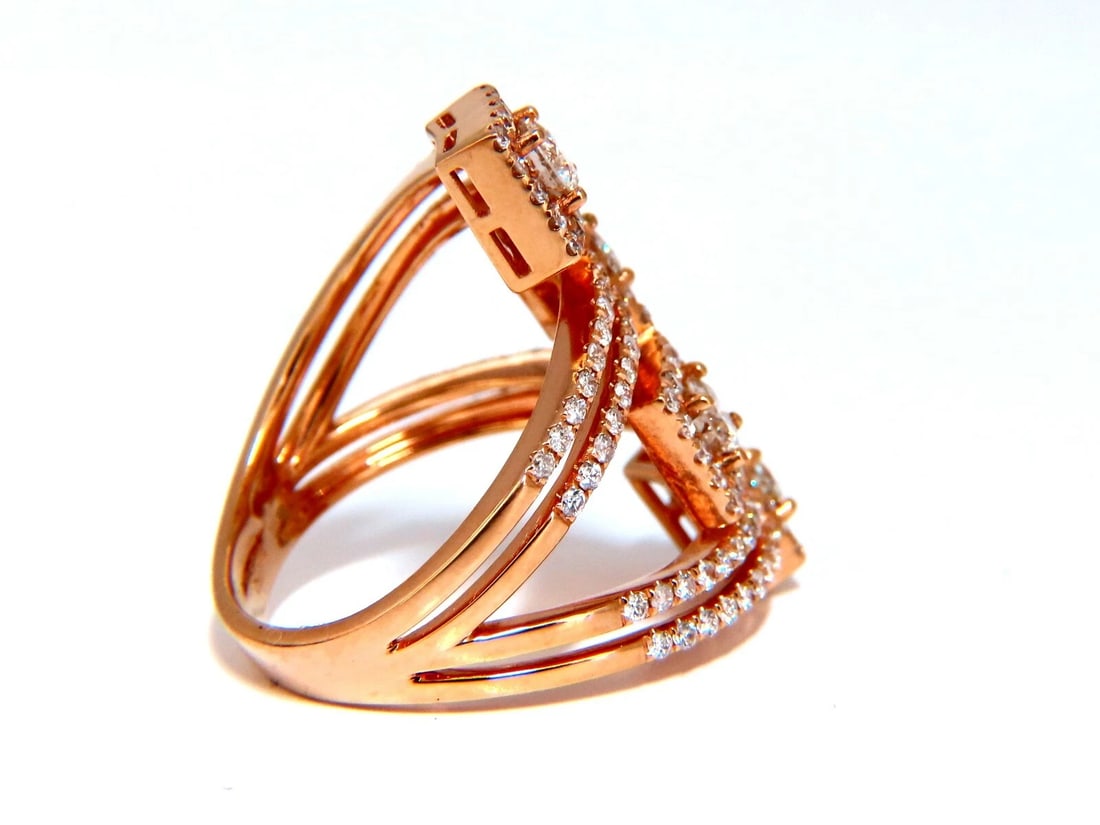 2.20ct Natural Diamonds Cluster Wrap Ring 18kt gold** - 6