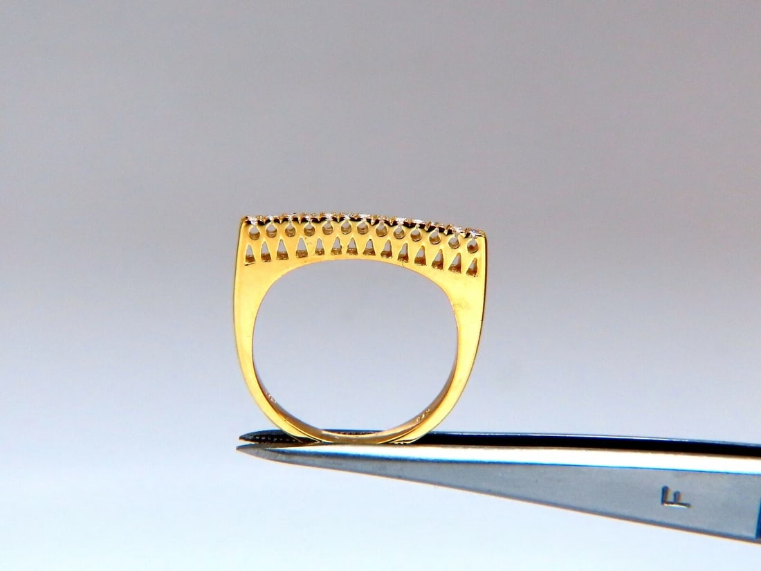 .75ct Natural Diamonds Stacking Bands 14kt Gold Mod minimalist deco *v - 6