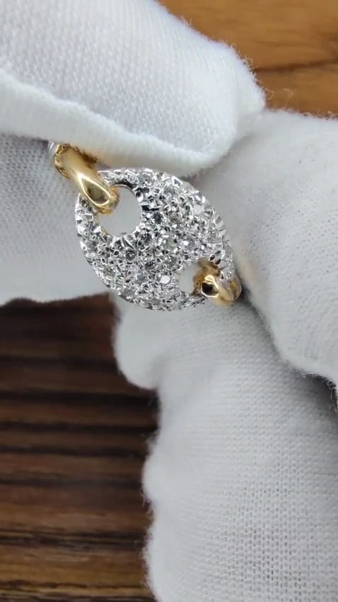 Mariner Sailor Slip Knot .30ct Natural Diamonds Ring 14kt *v - 3