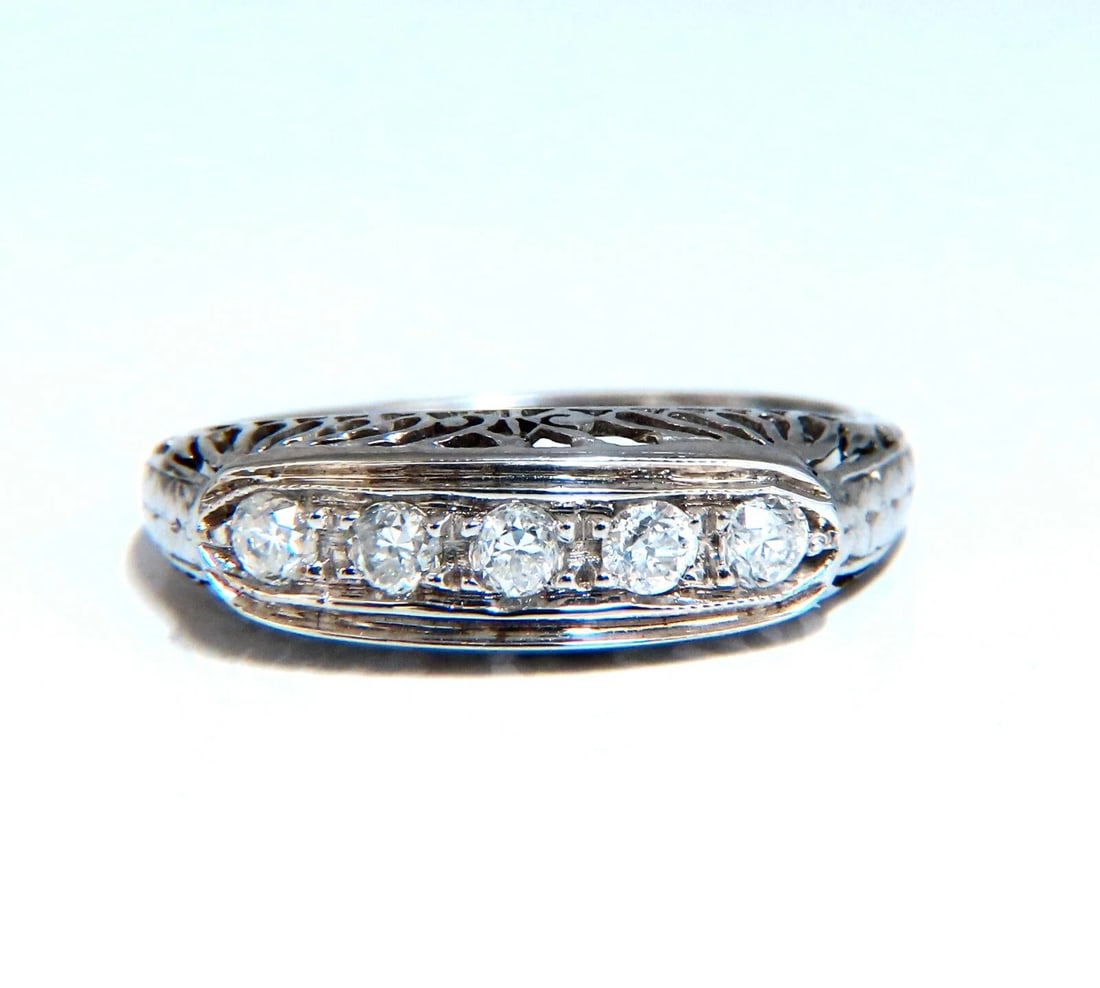 .50ct Natural Diamonds Old Mine Vintage Ring 14kt gold *v (1 of 6)