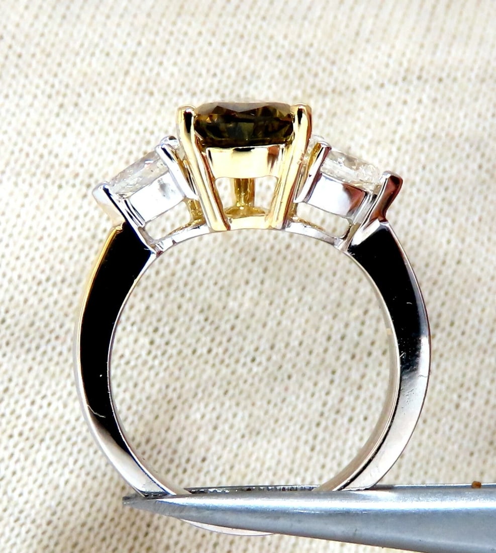 GIA Certified 2.04ct Natural No Heat Yellow Brown Sapphire Diamonds Ring 14kt *v - 6