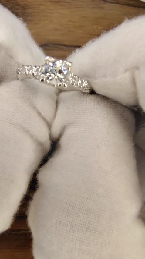 .66ct Natural Diamonds Cathedral Ring Platinum Vintage Restored *v - 3