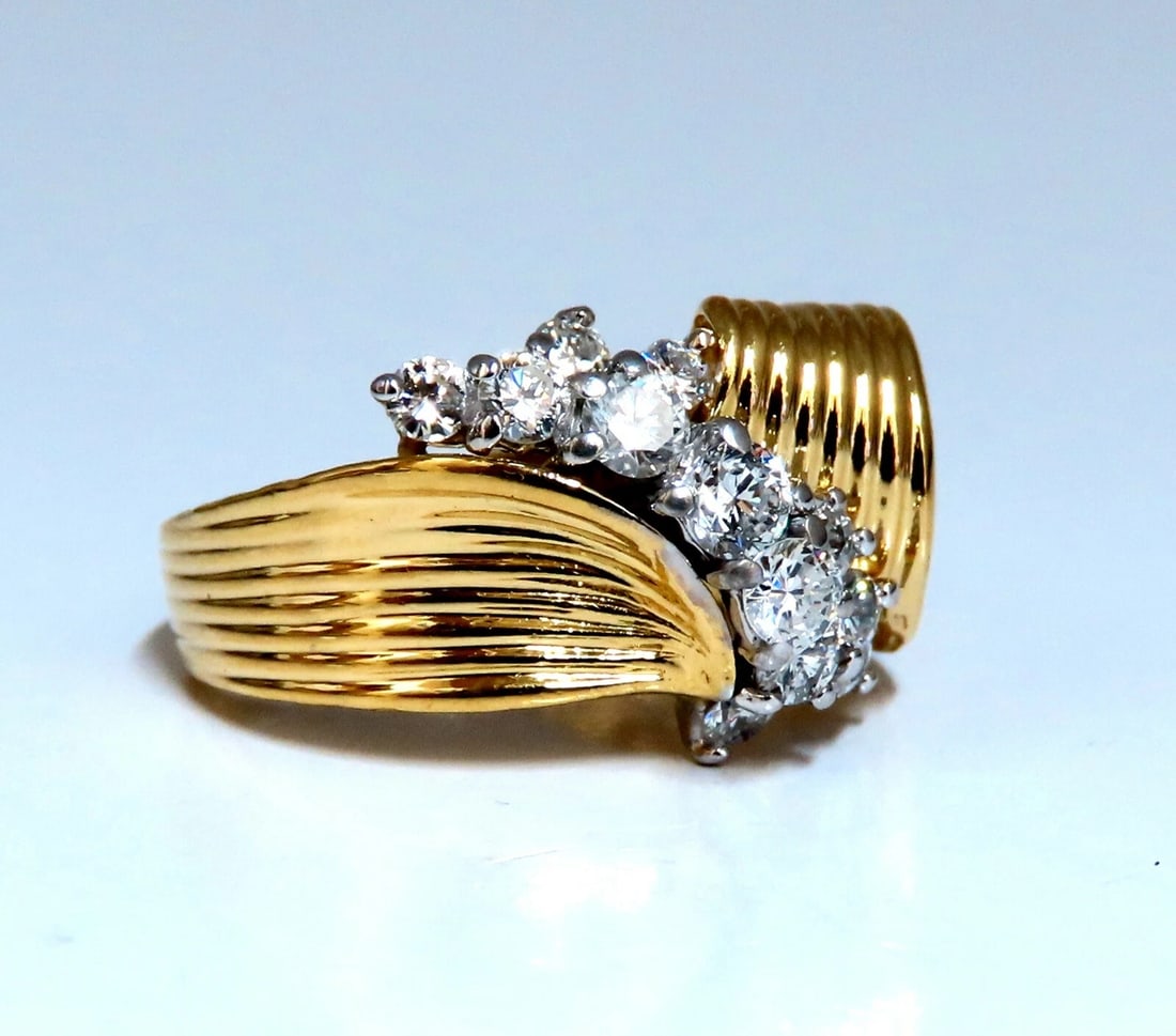 .80ct Natural Round Diamonds Regency Knot Ring 18kt*v: Title: .80ct Natural Round Diamonds Regency Knot Ring 18kt*v Description: Regency Deco Wire Wrap Knot Ring .80ct. Natural diamonds ring G-color Vs-2 clarity Very good Cuts / Full cut Brilliants 18kt y