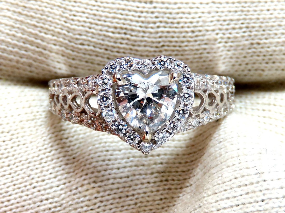 GIA Certified 1.27ct Heart Shape Natural Diamond Cluster Ring 14kt *v - 7
