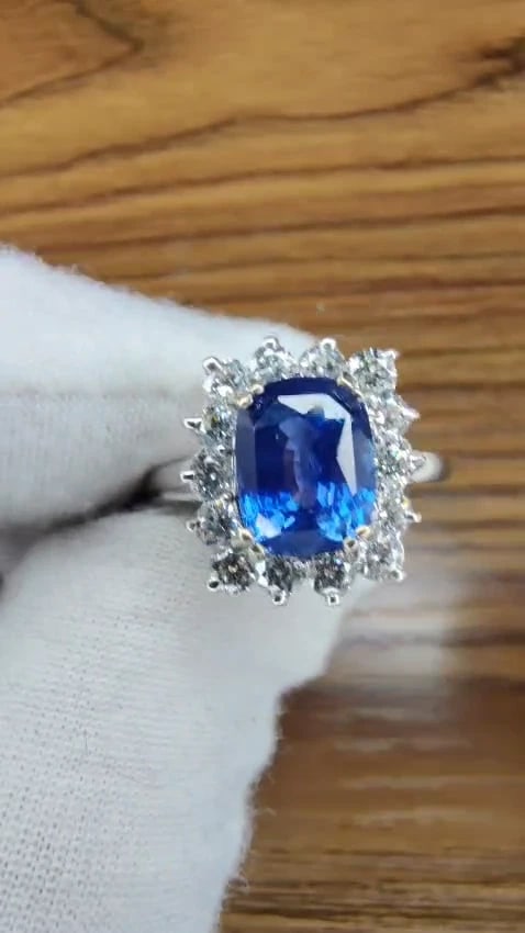 GIA Certified 5.05ct Natural No Heat Color change Sapphire Diamonds Ring 14kt*v - 3