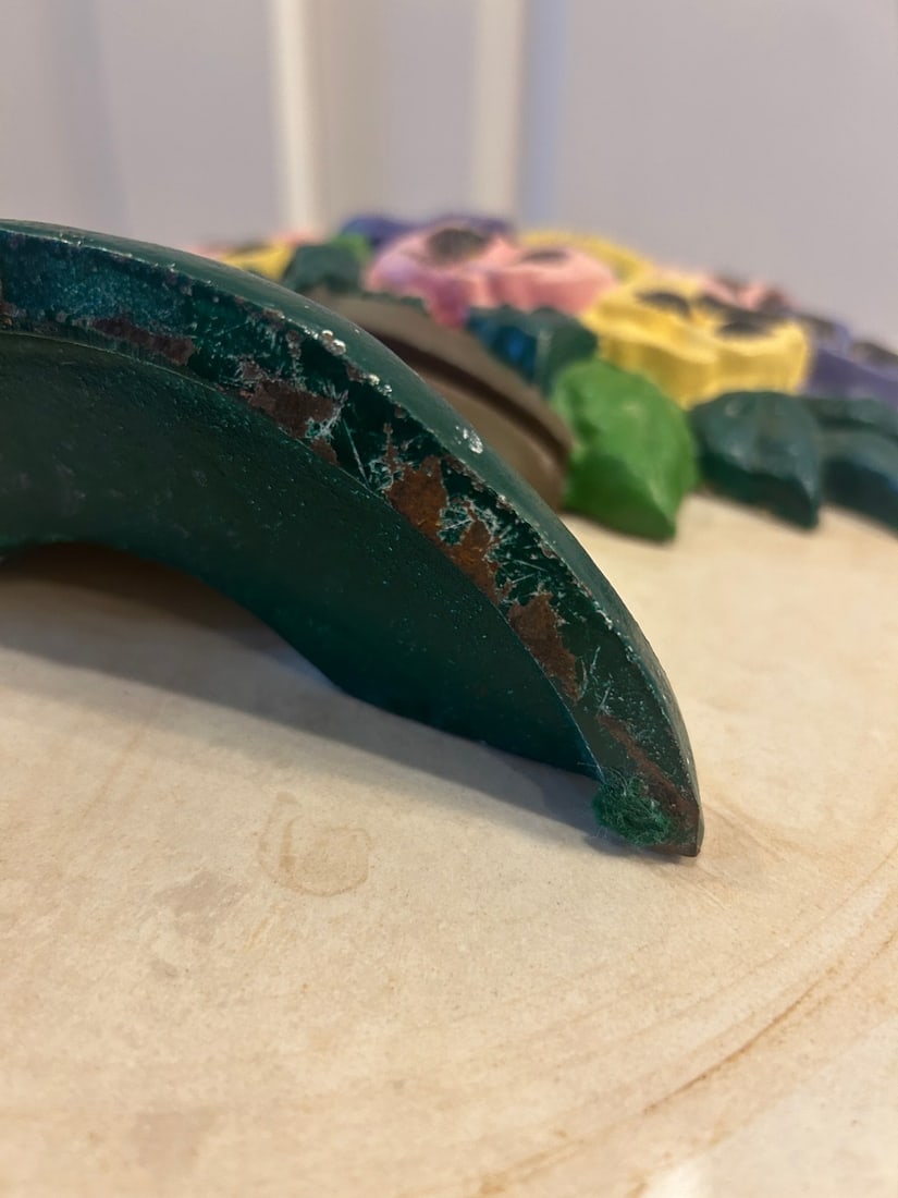 Cast Iron Pansy Doorstop - 4