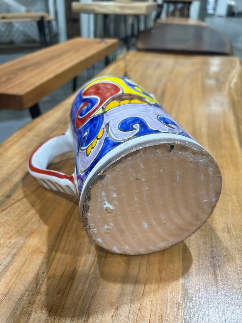 Hand-Painted Italian Maiolica-Style Ceramic Mug - 6