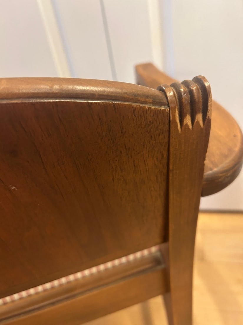 Mid-Century Modern Upholstered Side Chair Settee - 11