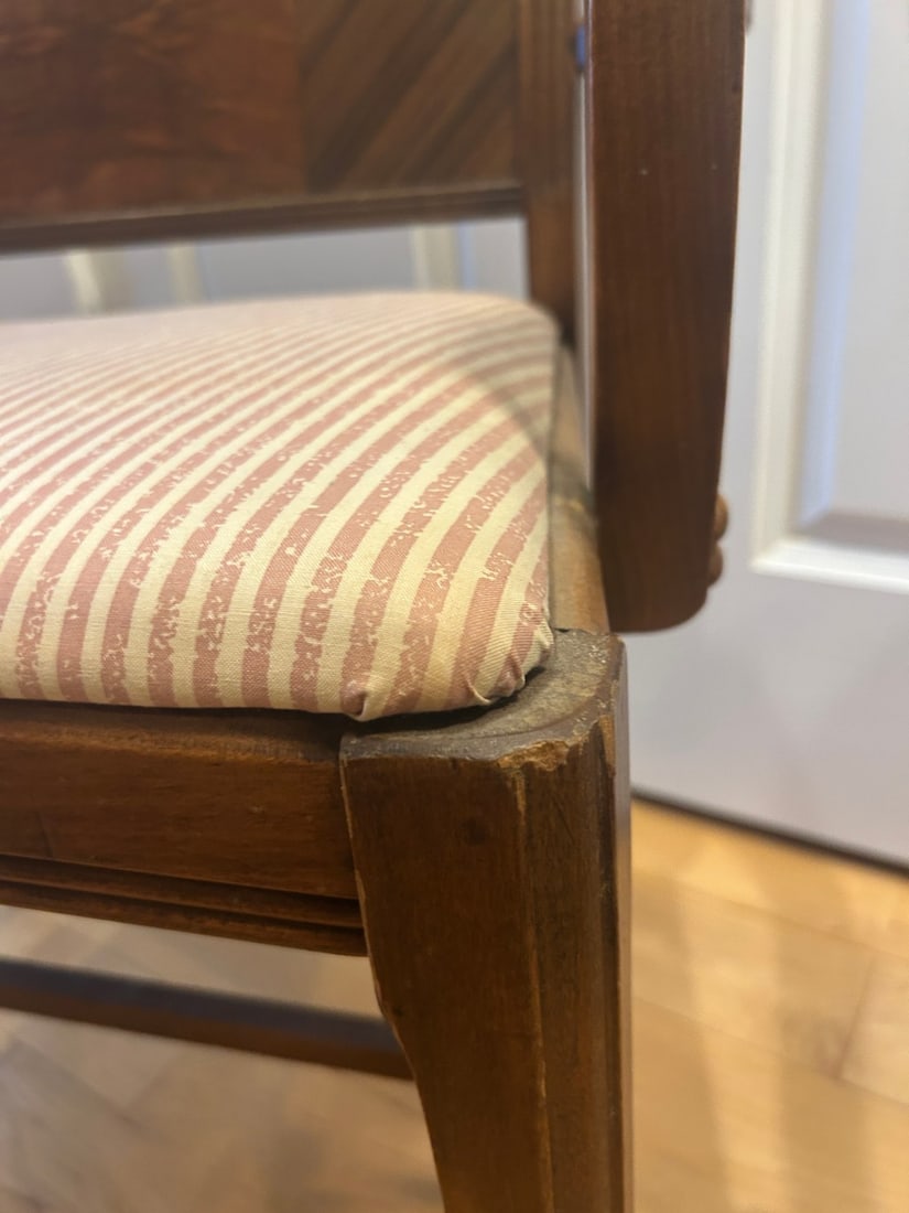 Mid-Century Modern Upholstered Side Chair Settee - 4
