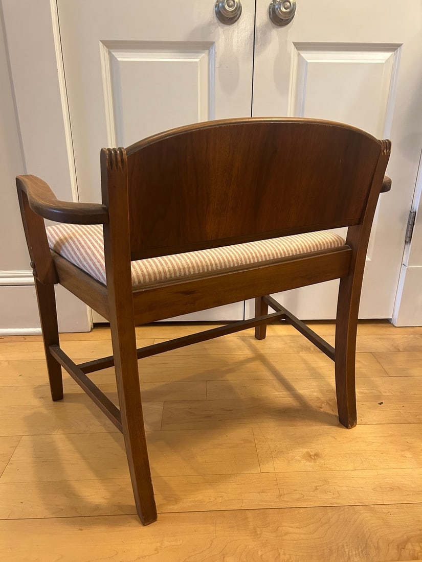Mid-Century Modern Upholstered Side Chair Settee - 9