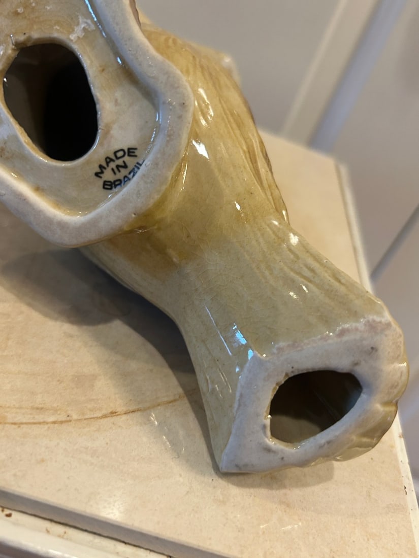 Pair of Made in Brazil Ceramic Bird Sculptures - 5