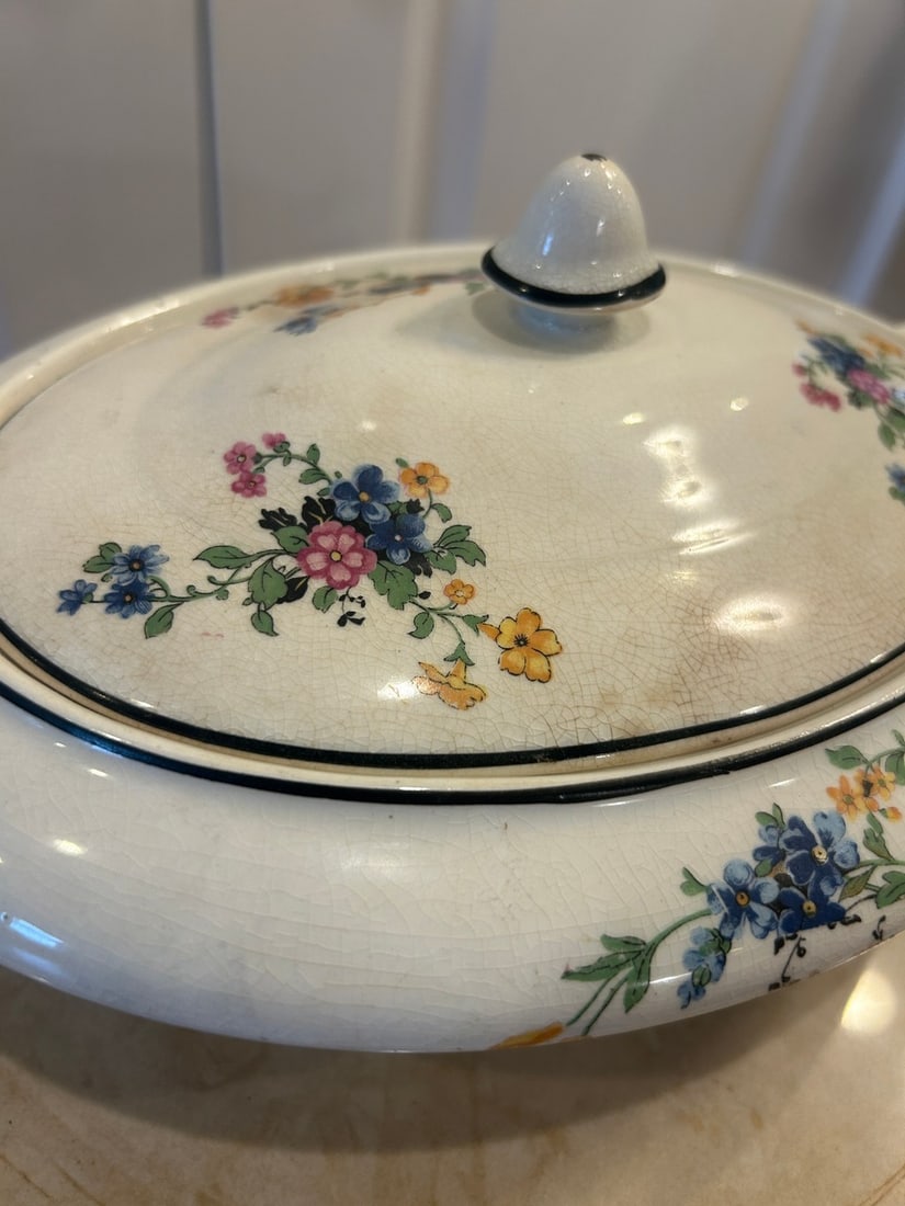 Vintage Hopewell China Floral Tureen with Lid - 3