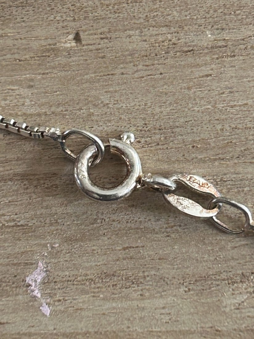 Sterling Silver and Garnet Pendant Necklace - 2