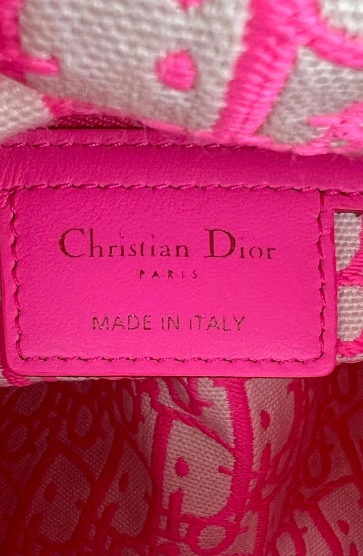 Christian Wicker Oblique Fluorescent Pink Medium Lady Bag - 7