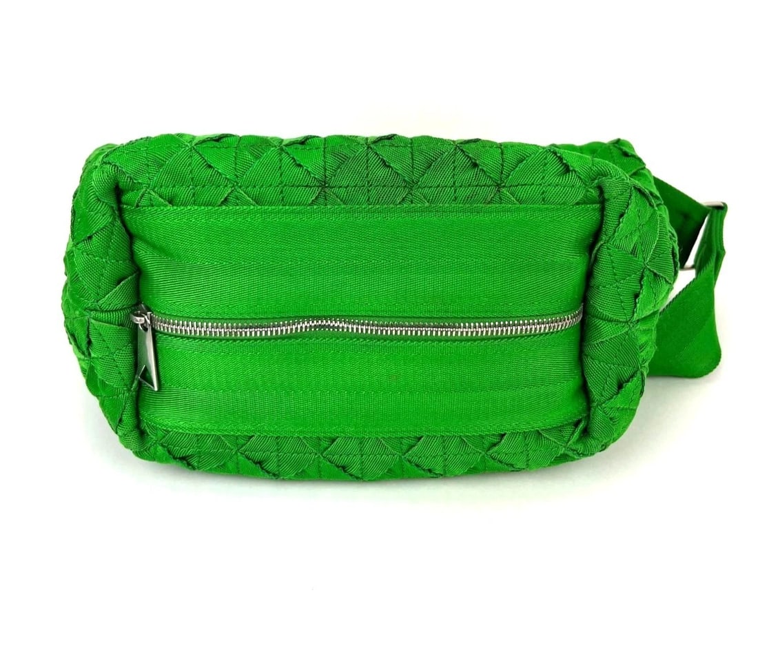 Bottega Veneta Intrecciato Green Webbing Crossbody Bag - 3