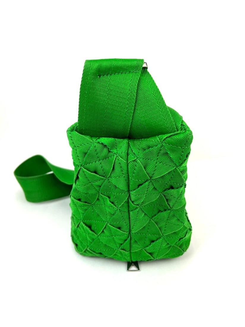 Bottega Veneta Intrecciato Green Webbing Crossbody Bag - 4