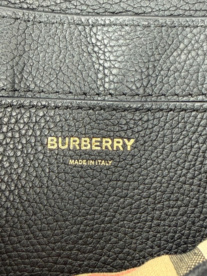 Burberry Grainy Calfskin Note Black Crossbody Bag - 9
