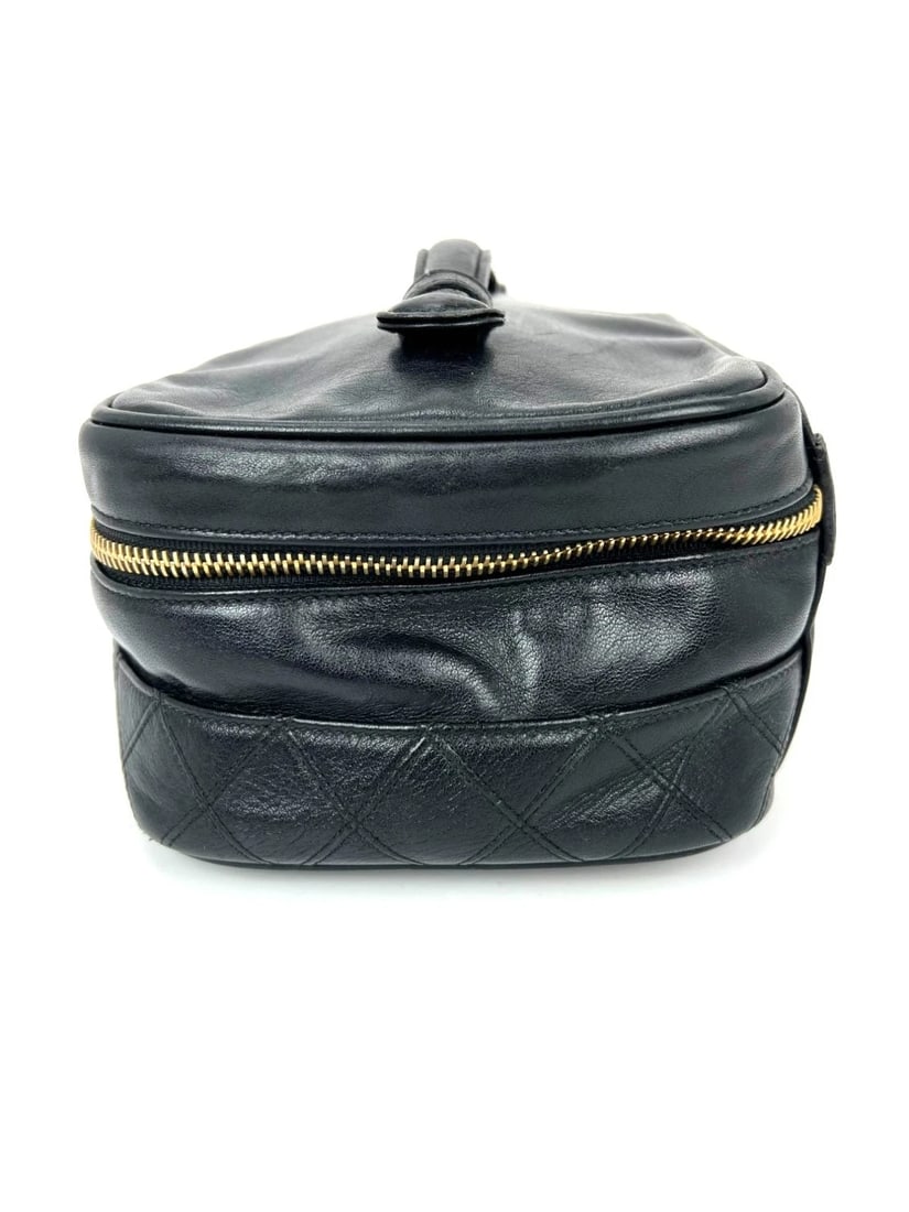 Chanel Lambskin Vanity Cosmetic Case Black - 12