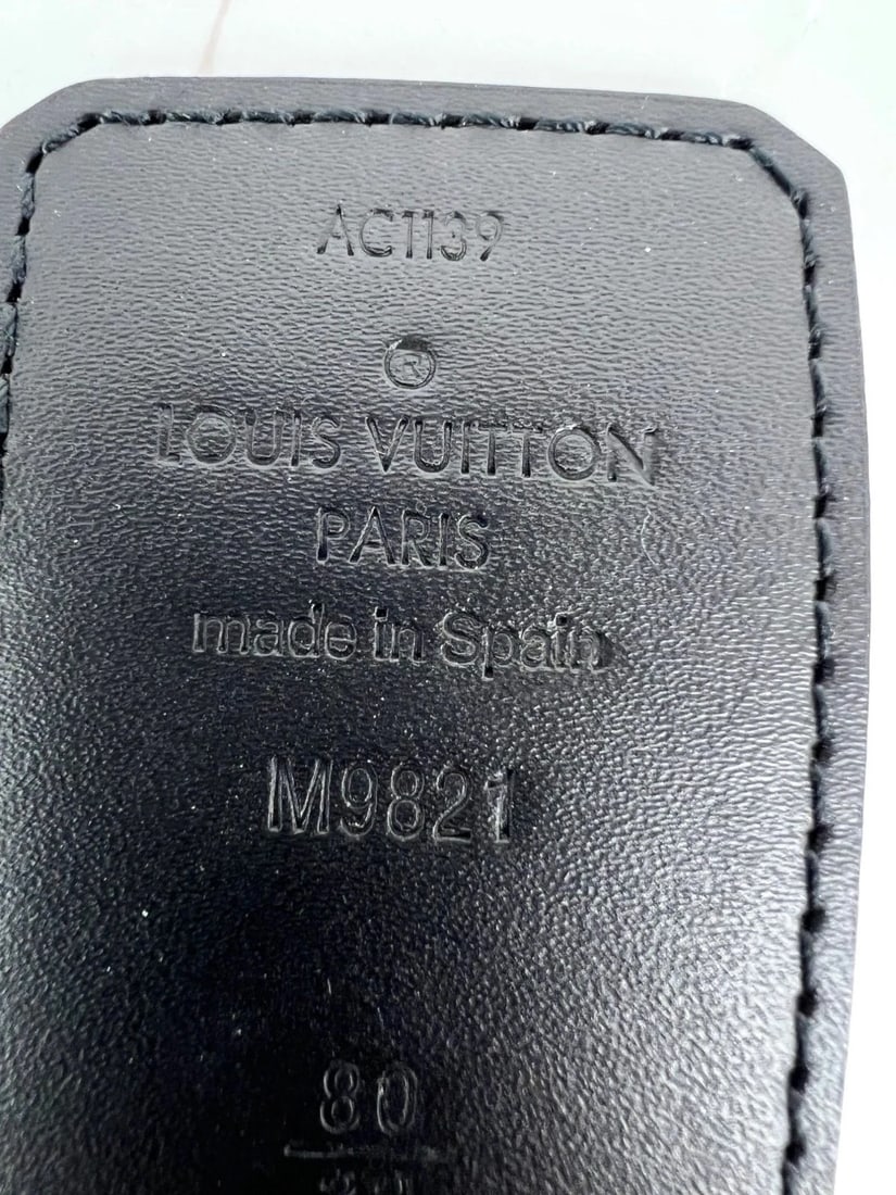 Louis Vuitton Initiales 40mm Black Reversible Monogram Belt 80/32 - 4