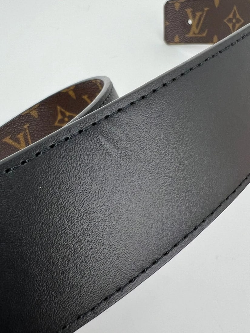 Louis Vuitton Initiales 40mm Black Reversible Monogram Belt 80/32 - 6