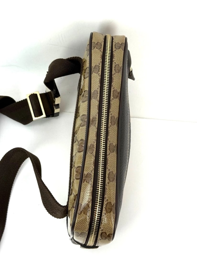 Gucci Crystal Coated GG Canvas Monogram Belt Sling Bag - 9