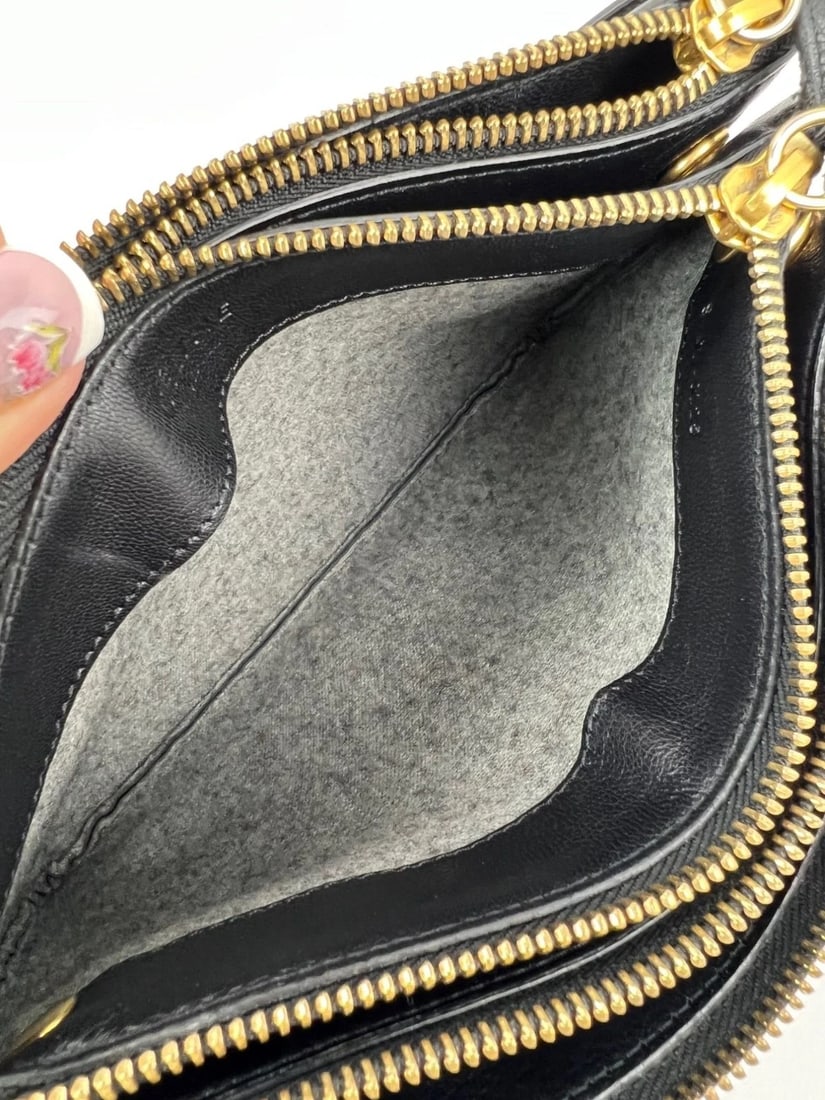 Celine Smooth Lambskin Small Trio Crossbody Black Bag - 12