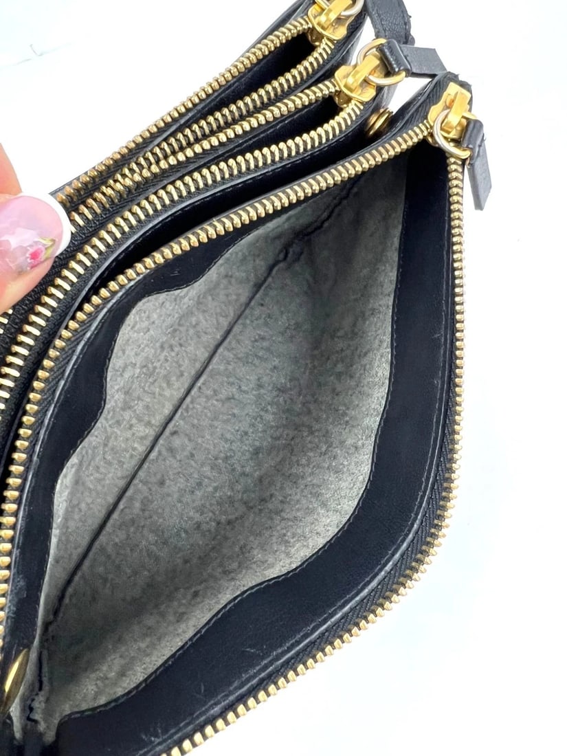 Celine Smooth Lambskin Small Trio Crossbody Black Bag - 13