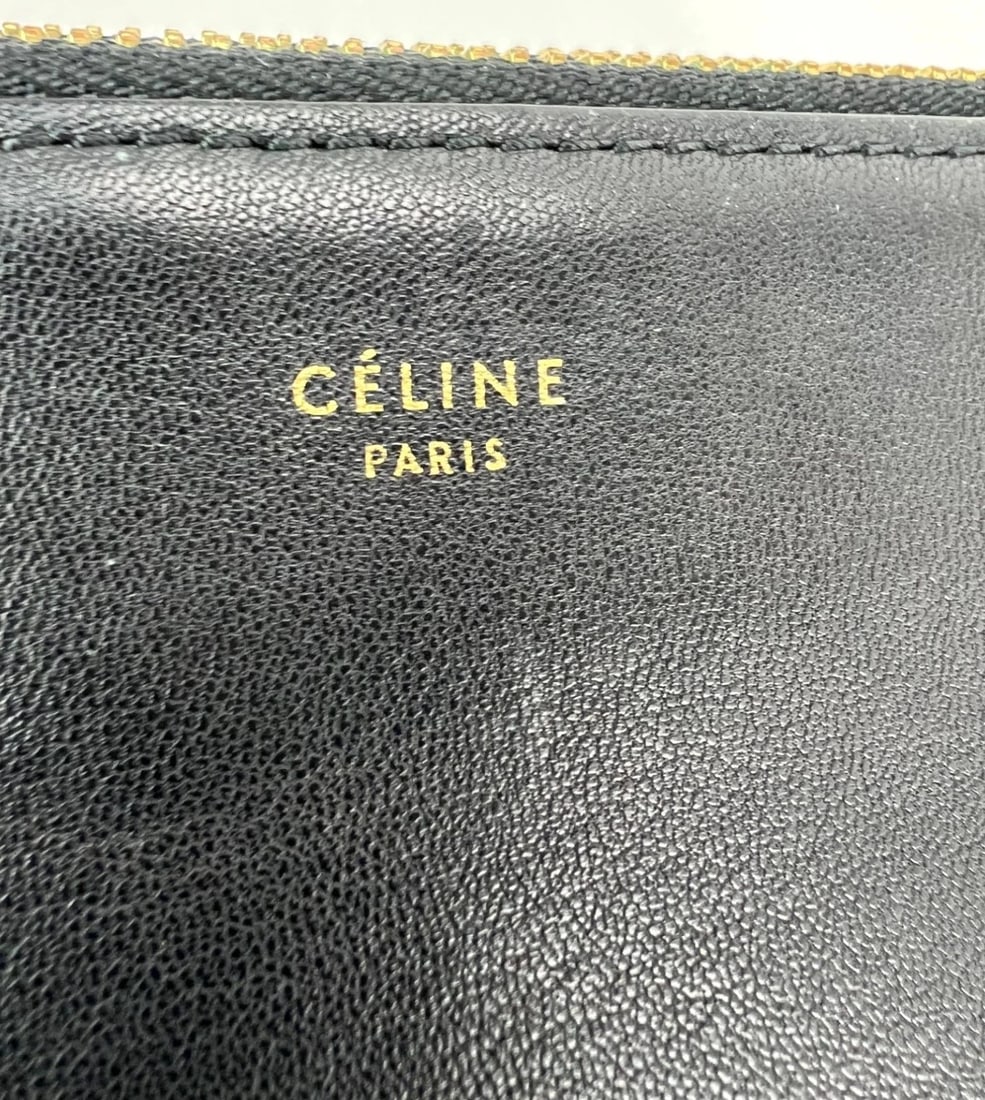 Celine Smooth Lambskin Small Trio Crossbody Black Bag - 15