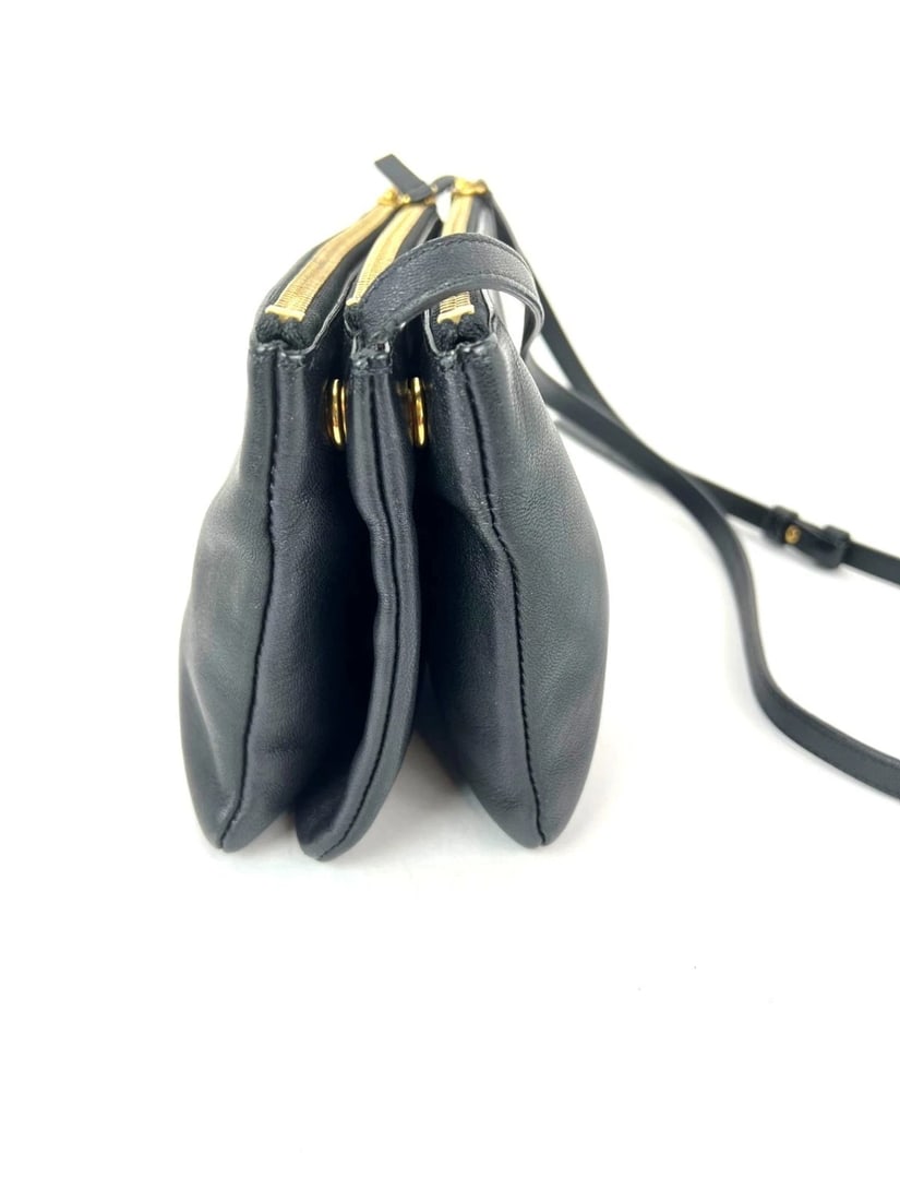 Celine Smooth Lambskin Small Trio Crossbody Black Bag - 17