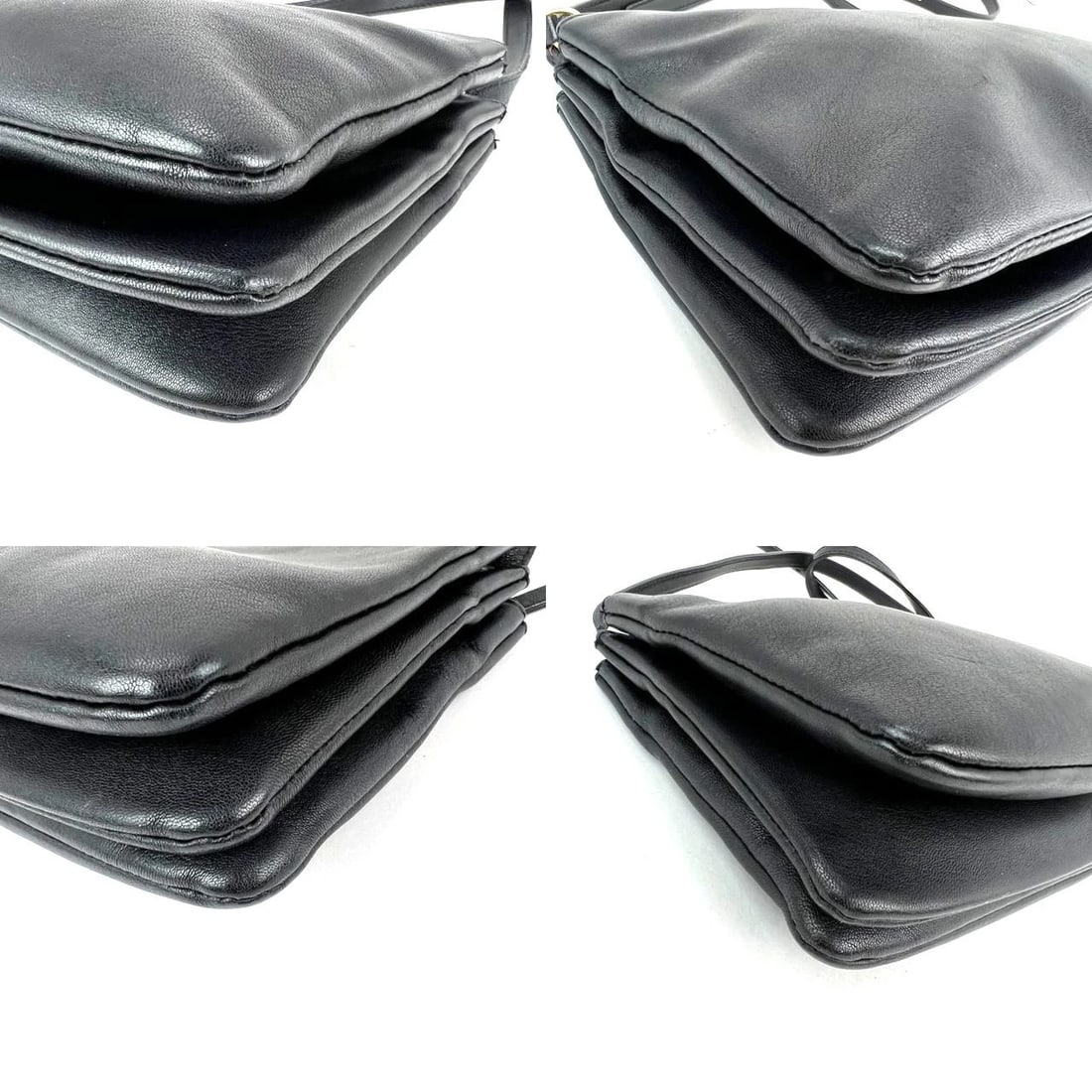 Celine Smooth Lambskin Small Trio Crossbody Black Bag - 20