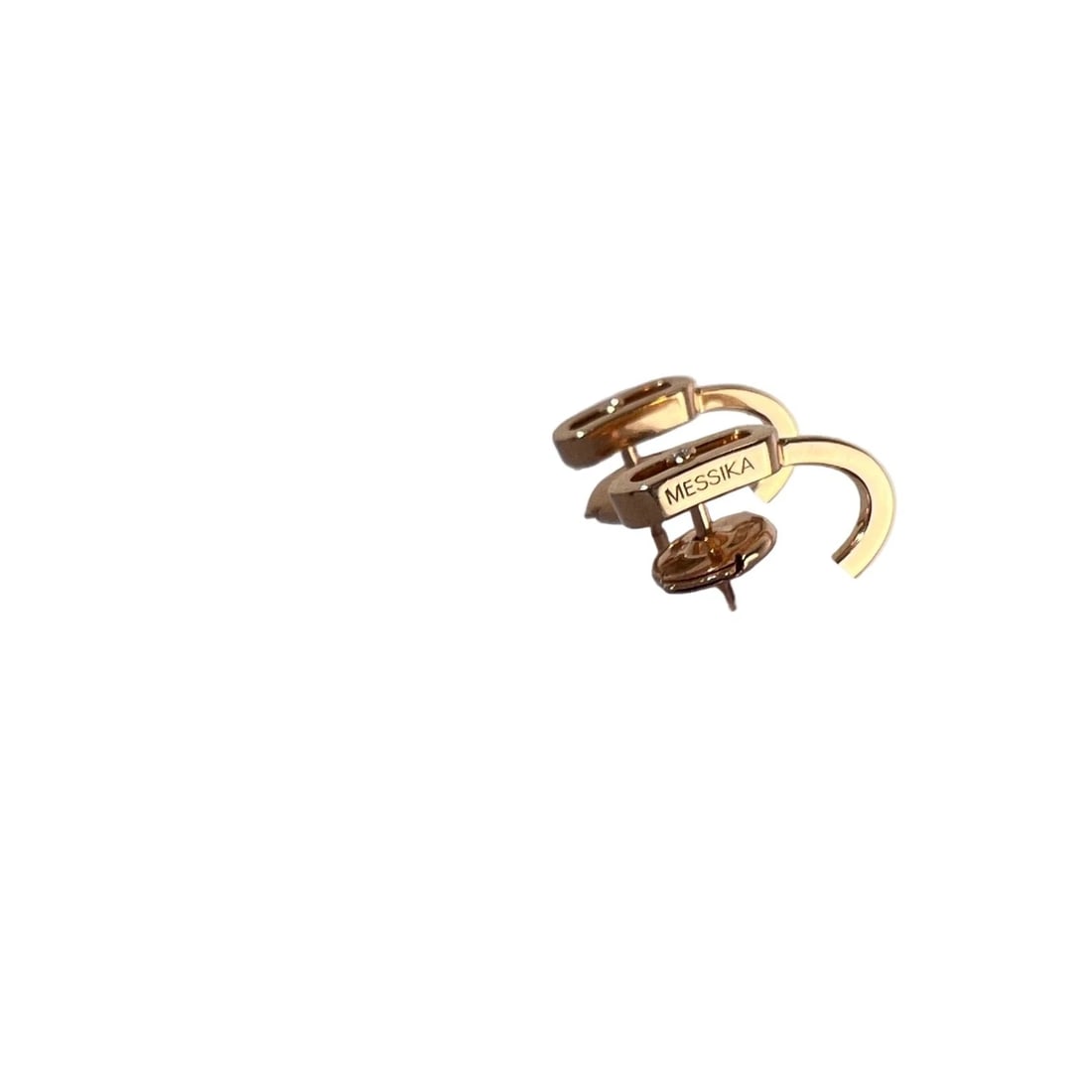 Messika Move Uno Mini Hoops 18K Rose Gold Diamond Earrings - 9