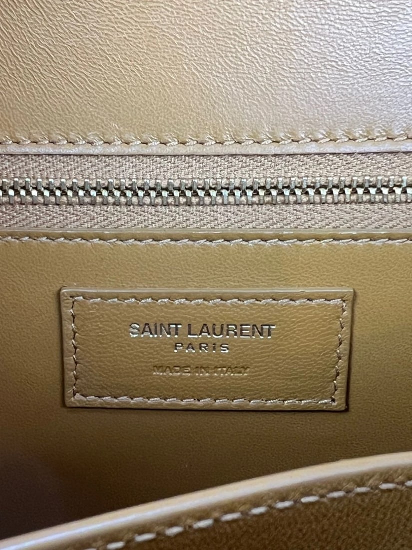 Saint Laurent Smooth Calfskin Le Carre Brown Shoulder Bag - 6