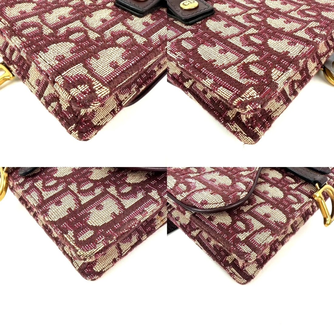 Christian Dior Oblique Saddle Bordeaux Belt Bag Clutch - 16