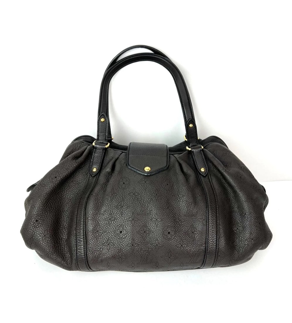 Louis Vuitton Lunar GM Mahina Dark Brown Leather Shoulder Bag - 2