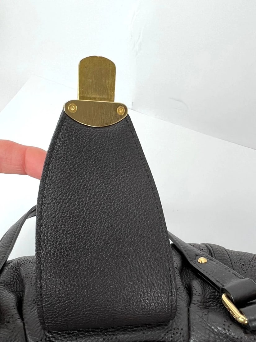 Louis Vuitton Lunar GM Mahina Dark Brown Leather Shoulder Bag - 7