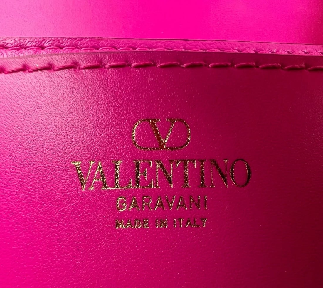 Valentino Gavavani Small Rockstud Pink Leather Shoulder Bag - 3