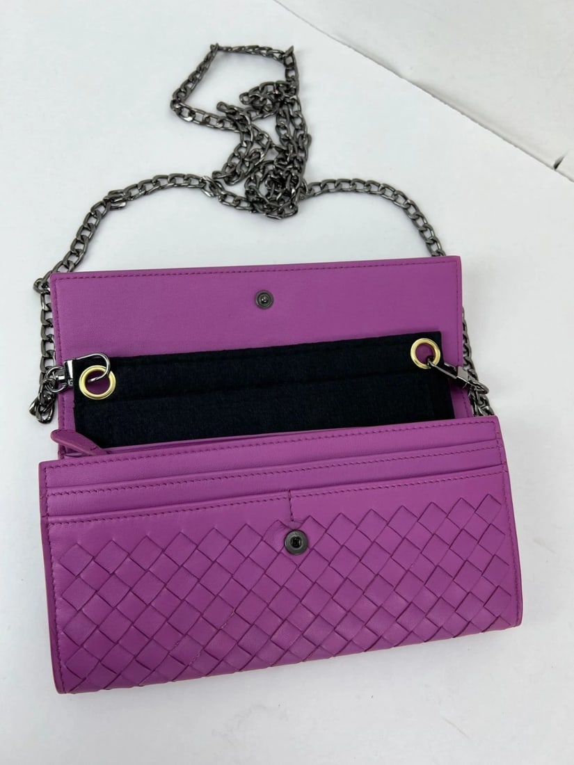 Bottega Veneta Nappa Intrecciato Contiental Flap Wallet Clutch - 11