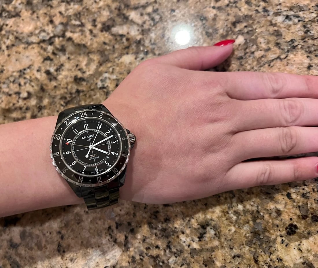 Chanel J12 GMT Stainless Steel Black Ceramic 41MM Watch Unisex - 3