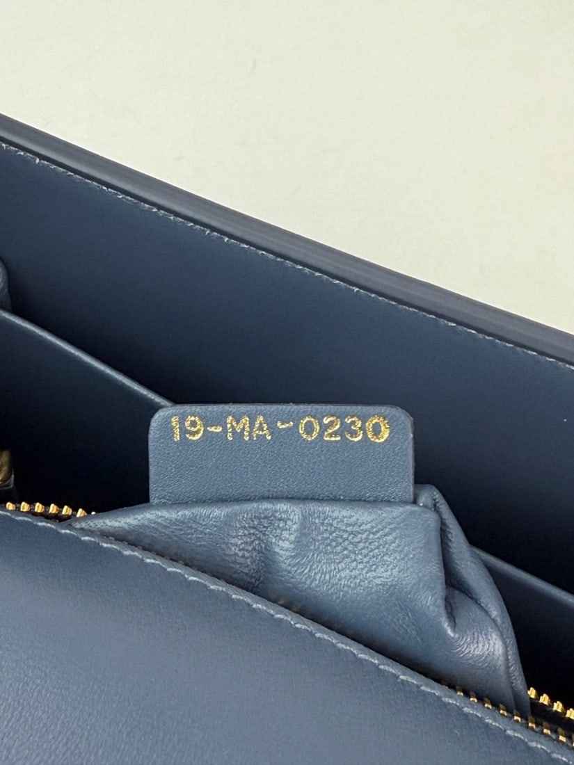Christian Dior 30 Montaigne Smooth Calfskin Box Dark Denim Bag - 5
