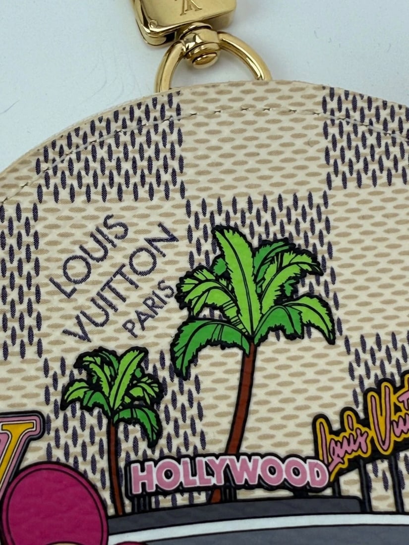 Louis Vuitton 2021 Christmas Animation Damier Azur Coin Case Bag Charm - 12
