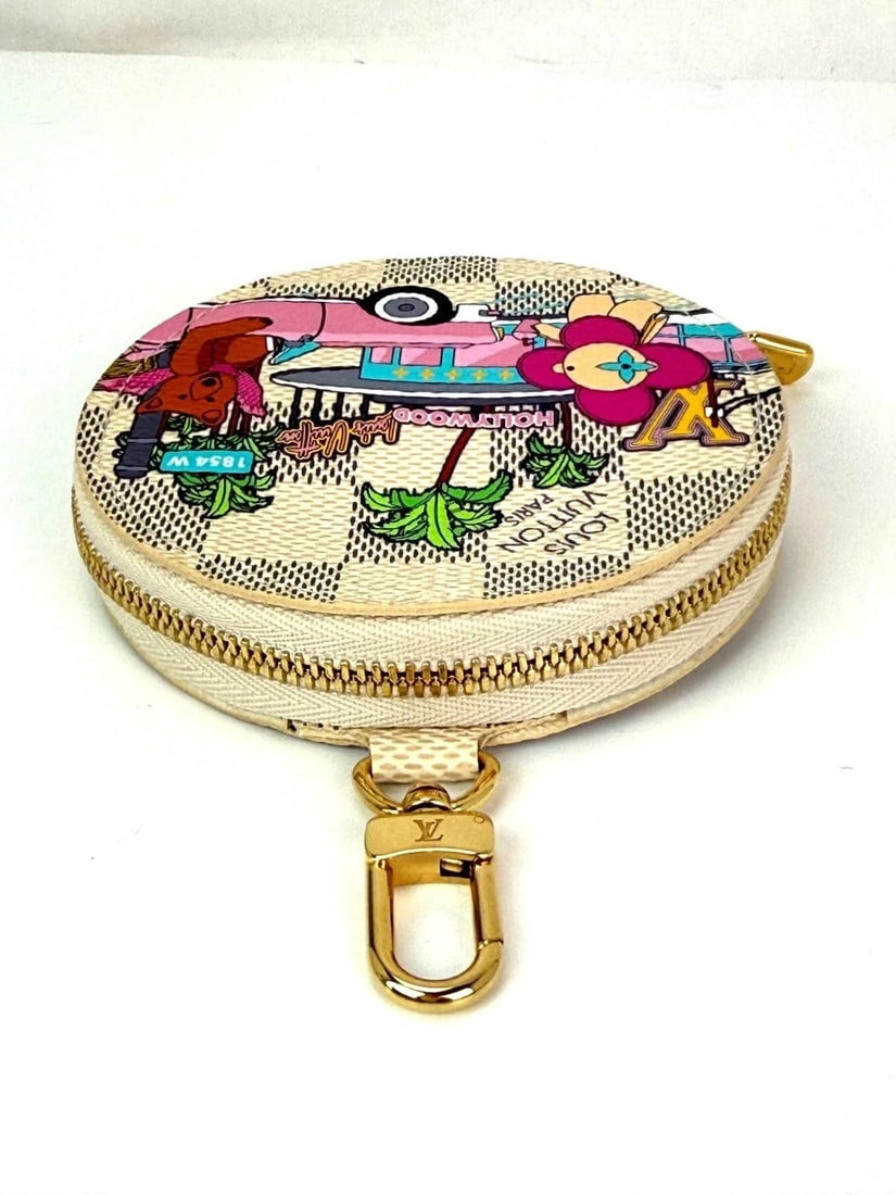 Louis Vuitton 2021 Christmas Animation Damier Azur Coin Case Bag Charm - 9