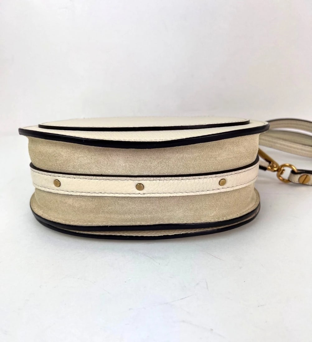 Chloe Nile Small Beige Leather Wrist Crossbody Bag - 4