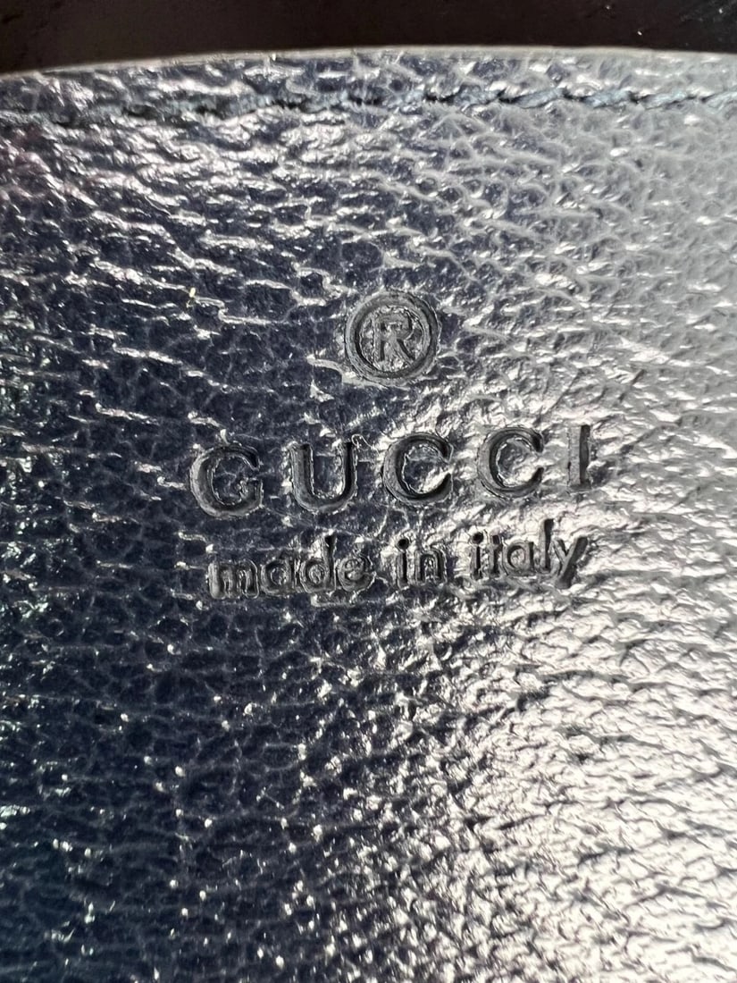 Gucci GG Supreme Dollar Calfskin Web Small Padlock Navy Tote - 9
