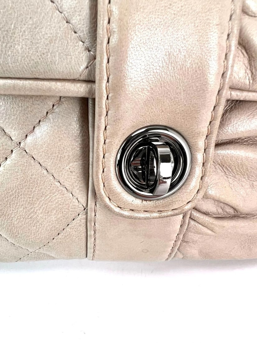 Chanel Lambskin Quilted Pile Ou Face Flap Beige Clair Shoulder Bag - 13