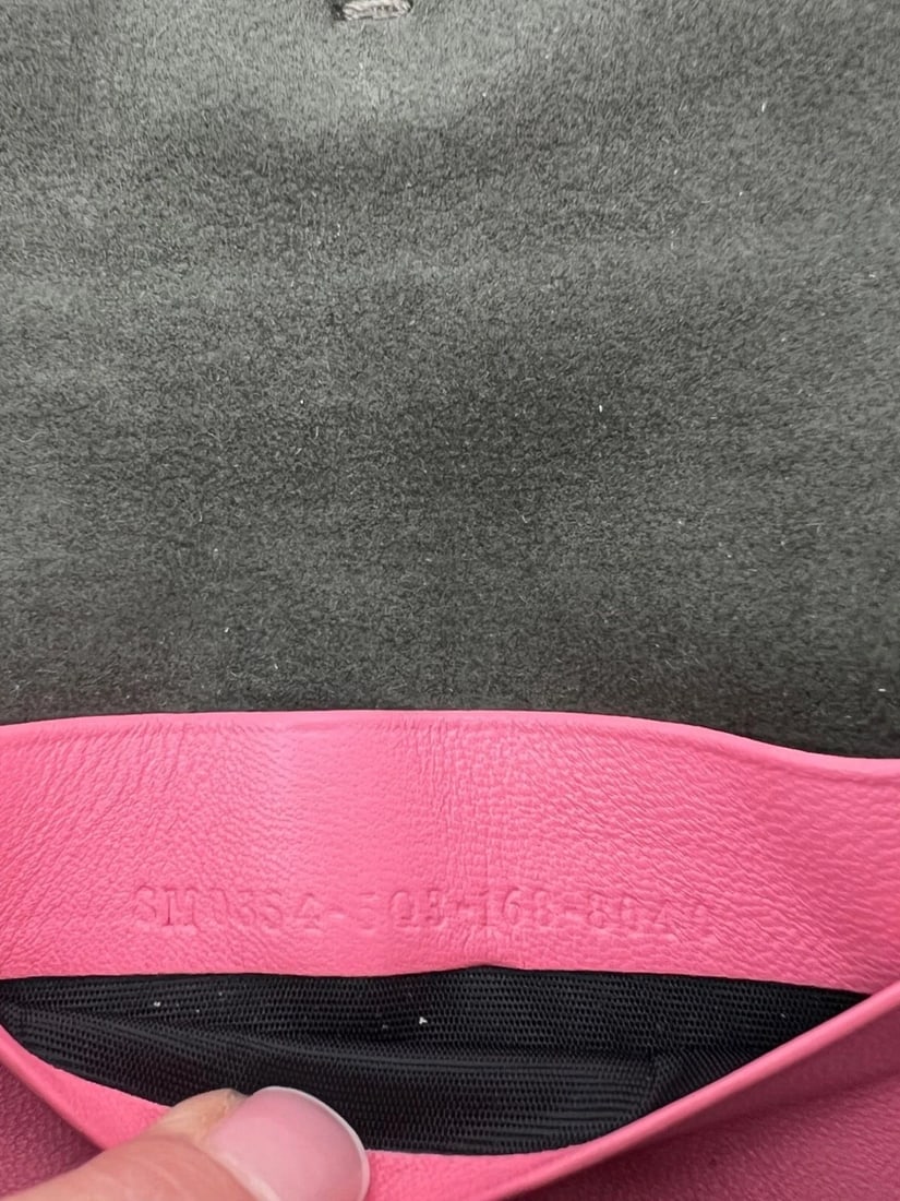 Fendi Monster Baguette Pink Leather Micro Crossbody Bag - 10