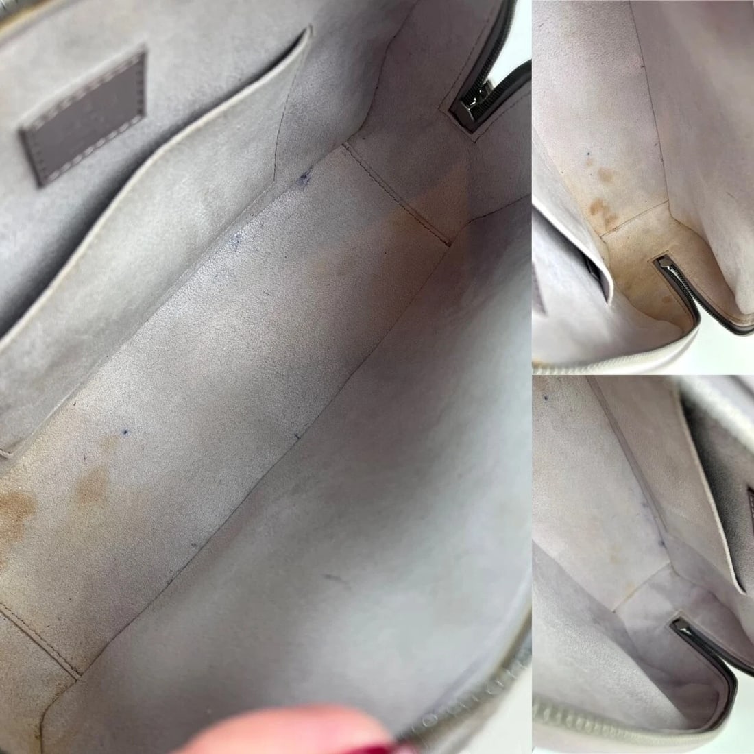 LOUIS VUITTON Epi Jasmin Grey Leather Hand Bag - 4