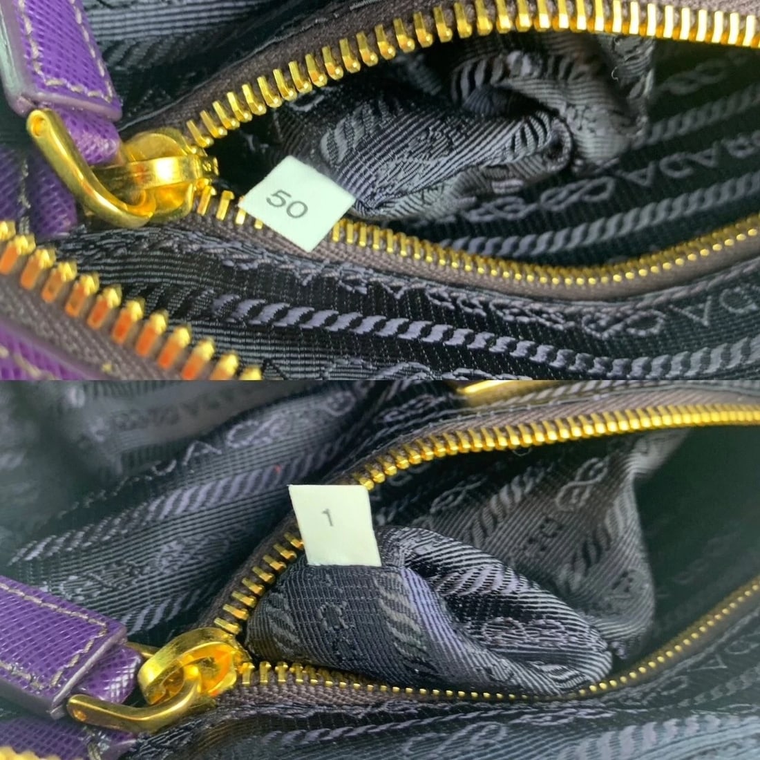 Prada Saffiano Leather Lux Small Top Handle Viola Purple Handbag - 6